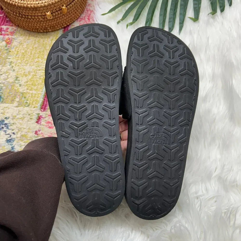 The North Face Slides Sandal Mens 10 Black Pride Rainbow Colorful Slip On Casual